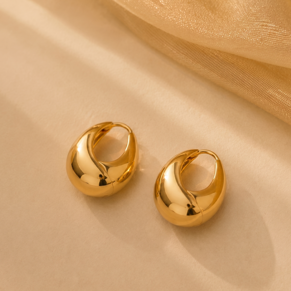 NOORI Chunky Dome Hoop Earrings