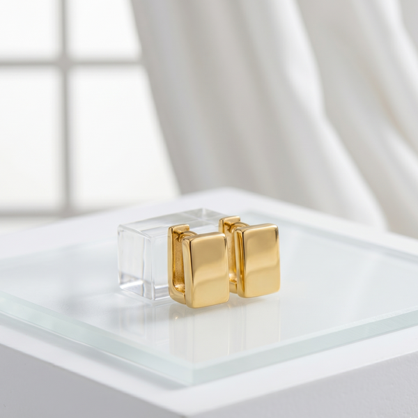 NOORI Geometric Square Hoop Earrings