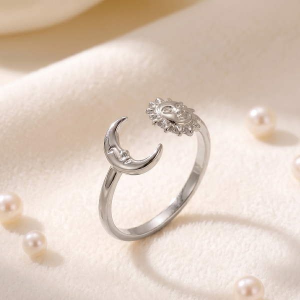 NOORI Moon Sun Open Adjustable Ring 18K Gold Plated