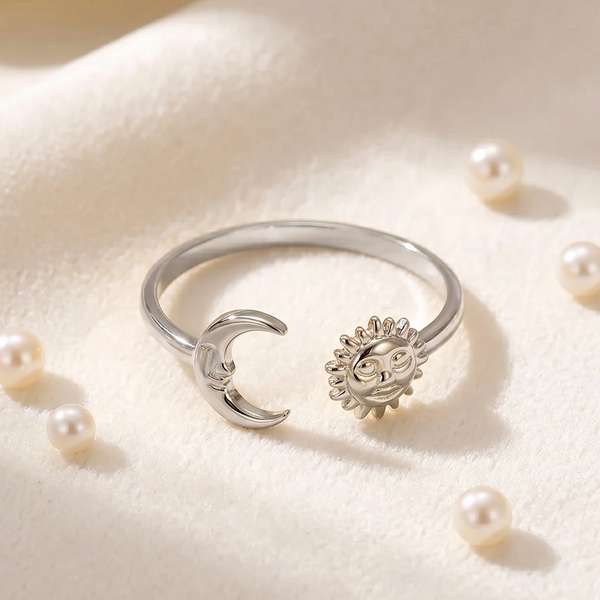 NOORI Moon Sun Open Adjustable Ring 18K Gold Plated