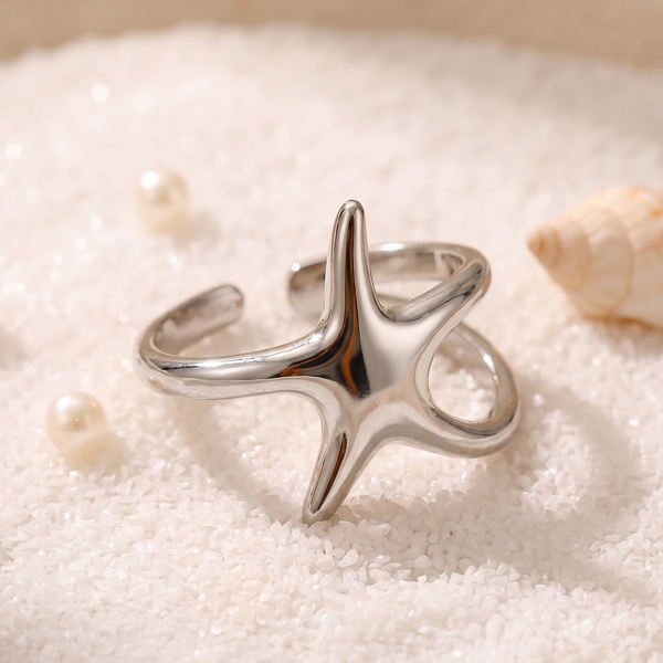 NOORI Starfish Open Adjustable Ring 18K Gold Plated