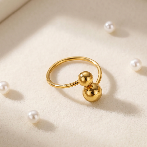 NOORI Dual Ball Open Adjustable Ring