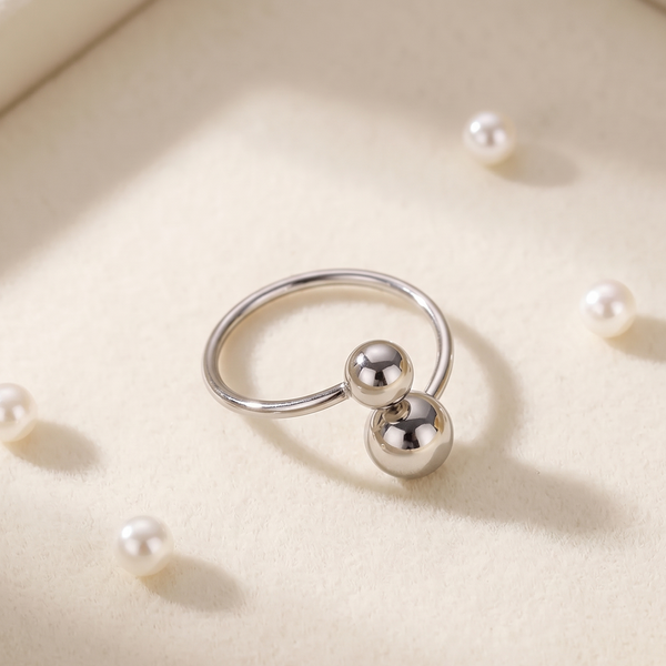NOORI Dual Ball Open Adjustable Ring