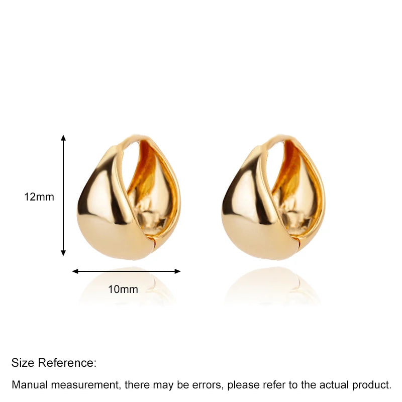 Noori Gold Remi Stainless Steel Gold Plated Geometric Square Hoop Earrings